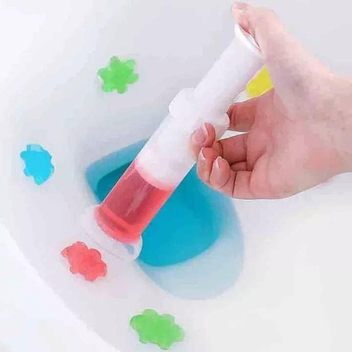 Toilet Gel Cleaner – Flower Stamp Dispenser with Long Fragrance