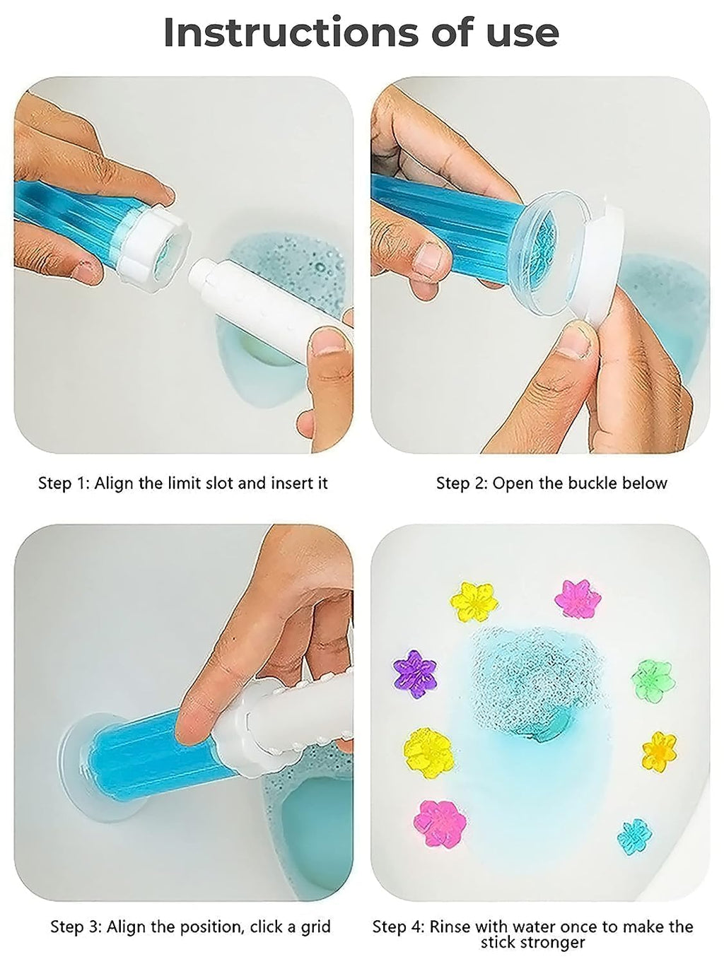 Toilet Gel Cleaner – Flower Stamp Dispenser with Long Fragrance