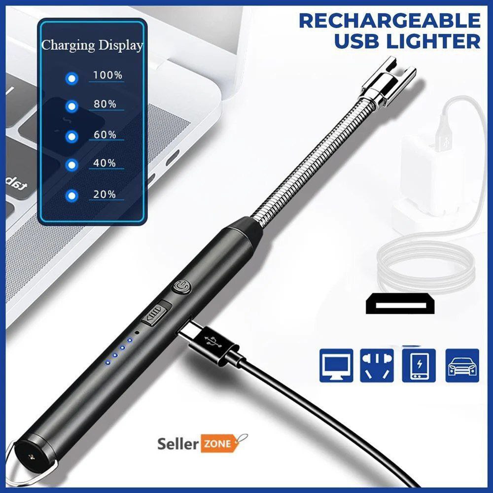 USB Rechargeable Windproof Plasma Arc Lighter