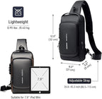 Anti-Theft USB Charging Sling Bag with Password Lock