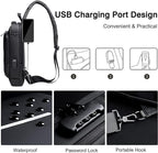 Anti-Theft USB Charging Sling Bag with Password Lock