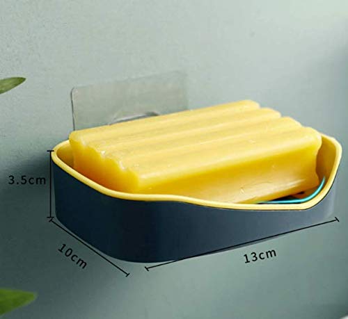 Wave Wall Mounted Double Drain Soap Holder Waterproof