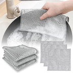 Multipurpose Wire Dishwashing Cloth – Silver Mesh Scrubber