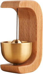 Japanese Wooden Door Chime Bell | Handmade Walnut Decor