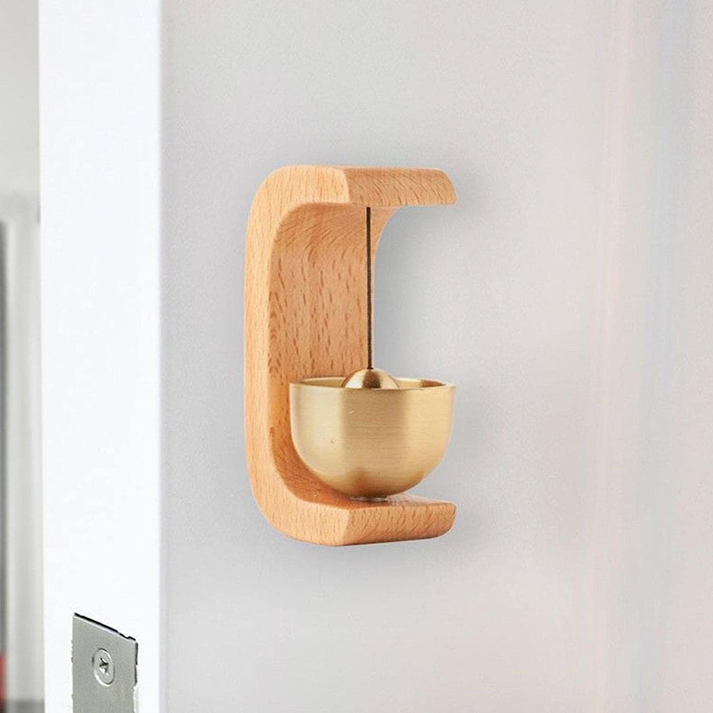 Japanese Wooden Door Chime Bell | Handmade Walnut Decor