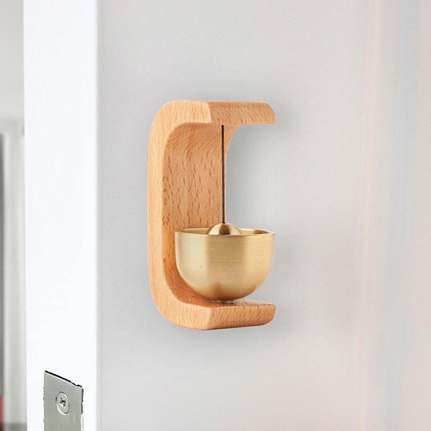 Japanese Wooden Door Chime Bell | Handmade Walnut Decor